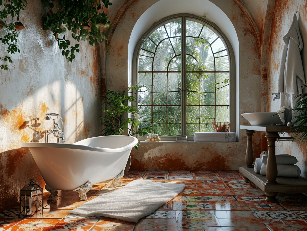salle de bain terracotta