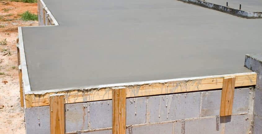 pose d'une dalle en béton par m2