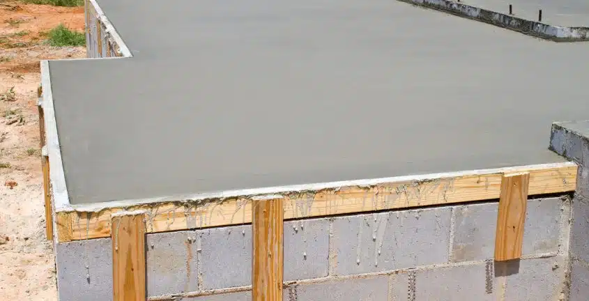 pose d'une dalle en béton par m2